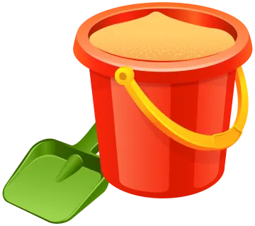 a bucket and shovel