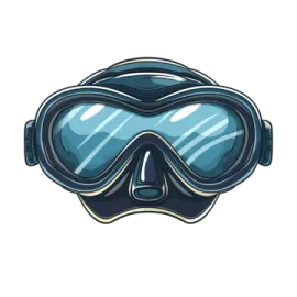 a scuba mask with goggles on it