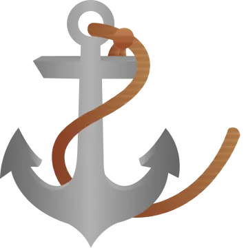 an anchor with a rope on it