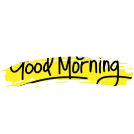 the word god morning on a white background