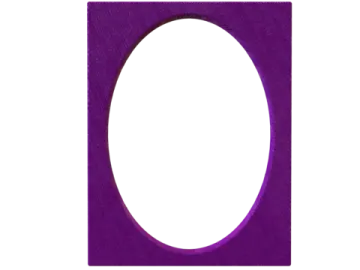 a purple picture frame on a white background