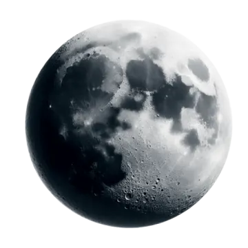 a black and white photo of the moon