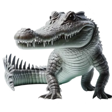 a toy crocodile with its mouth open