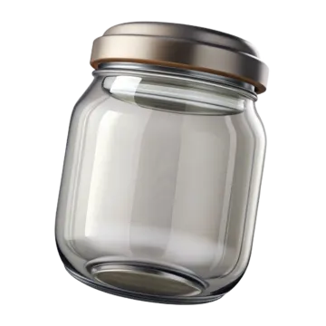 a glass jar with a wooden lid