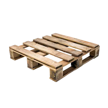 a wooden palle on a white background