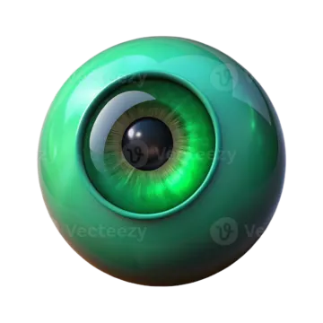 an image of a green eyeball