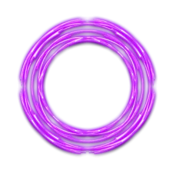 a purple neon colored neon rope on a white background