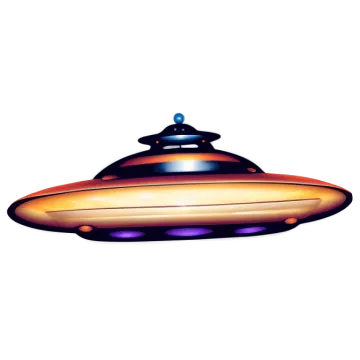 an alien spaceship flying over a white background