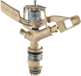 a brass - plated valve with an open end