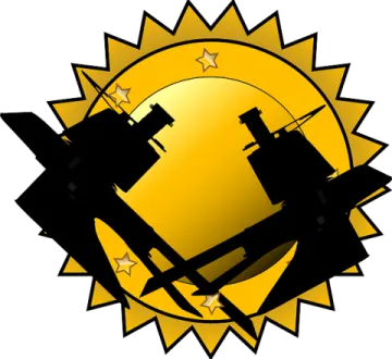 a black and yellow sun with some stars