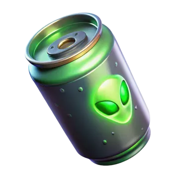 a can of soda on a white background