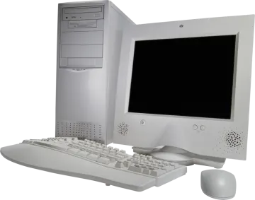 a computer with a keyboard, mouse and monitor