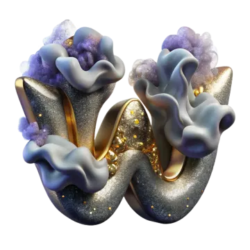 a pair of blue and gold earrings