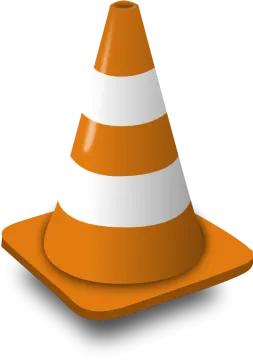 a traffic cone on a white background