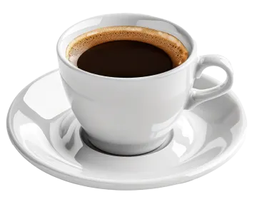 a cup of coffee on a saucer