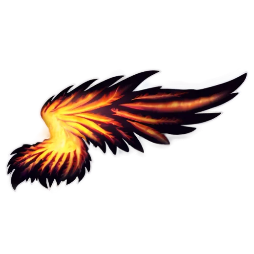 a fire bird flying through the air