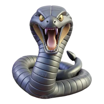 an illustration of a cobra with its mouth open