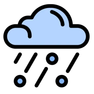 a cloud with rain on it