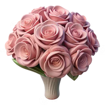 a bouquet of pink roses