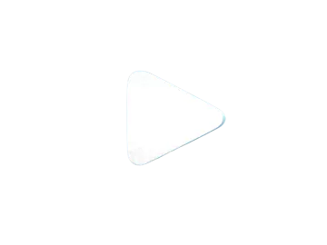 a blue play button on a white background