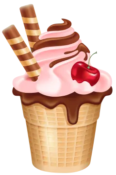 an ice cream cupcake with a cherry on top