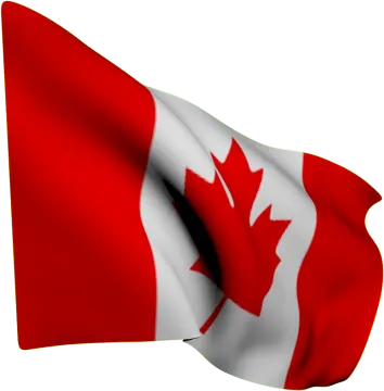 a canadian flag flying in the wind