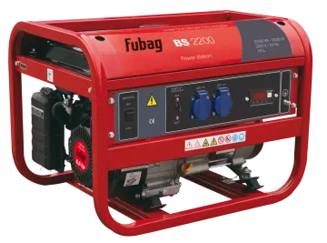 a red portable generator
