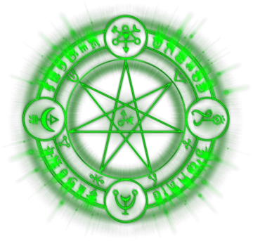 an image of a green pentagram