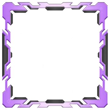 a purple and black frame on a white background