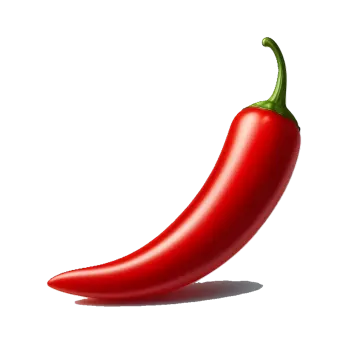 a red chili pepper on a white background