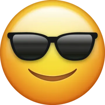 a smiley face with sunglasses on it