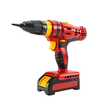 an electric driller on a white background