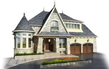 the house is made of stone