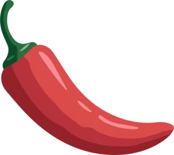 a red pepper on a white background