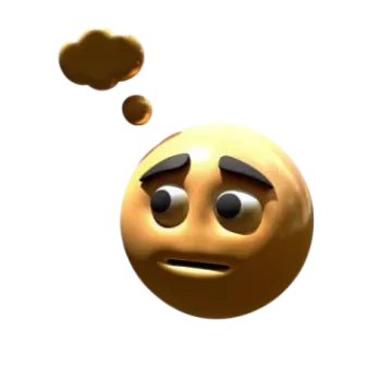 a smiley face with a thought bubble above it