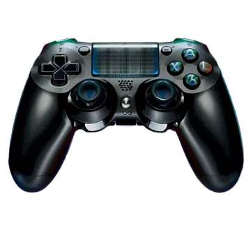 a black controller on a white background