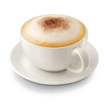 a cup of coffee on a saucer