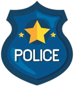 a police badge with the word police on it
