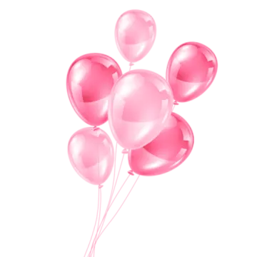 a bunch of pink balloons