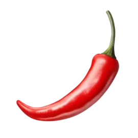 a red chili on a white background