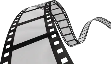 a black and white film strip