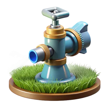 an image of a water pump in the grass