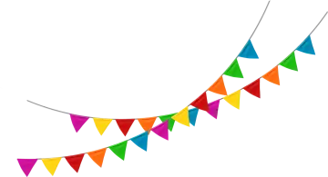 colorful bunting flags clipart