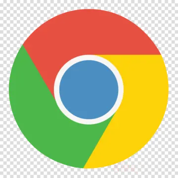 the google chrome logo on a transparent background