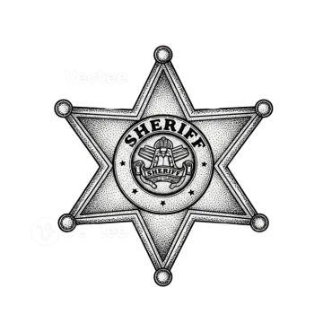 a police badge with the words sheriff on it