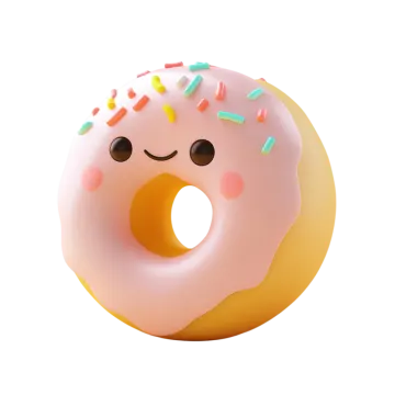 a pink donut with sprins on it