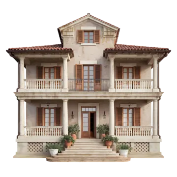 a model of a house on a white background
