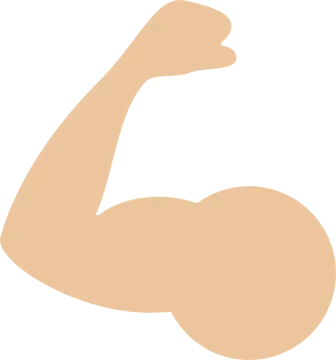 a man's arm showing biceps muscles