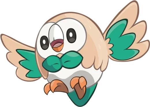 a cartoon bird with green wings