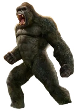 an image of a gorilla with its mouth open